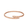   Vòng tay rắn BVLgari Serpenti Viper vàng hồng 18k - hai đầu kim cương