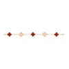   Vòng tay Van Cleef & Arpels Alhambra 5 hoa vàng 18K 3 đá Carnelian đỏ