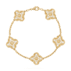   Vòng tay Van Cleef & Arpels Alhambra 5 hoa vàng 18K kim cương thiên nhiên