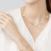   Vòng tay Van Cleef & Arpels Alhambra 5 hoa vàng 18K kim cương thiên nhiên