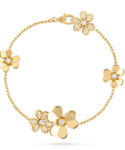   Vòng tay Van Cleef & Arpels Frivole 5 flowers vàng 18k