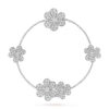  Vòng tay Van Cleef & Arpels Frivole 5 flowers vàng trắng 18k