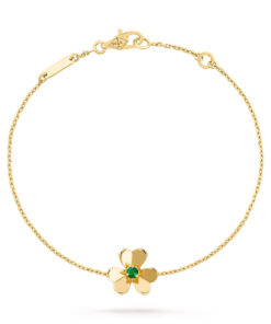   Vòng tay Van Cleef & Arpels Frivole mini vàng 18k Emerald