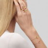   Vòng tay Van Cleef & Arpels Frivole mini vàng hồng 18k Ruby