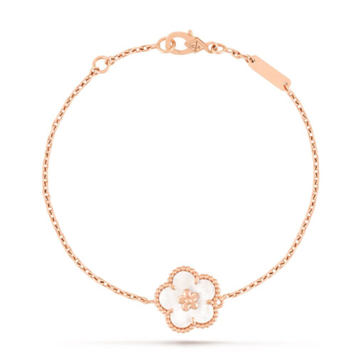   Vòng tay Van Cleef & Arpels Lucky Spring plum blossom xà cừ trắng