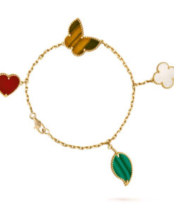   Vòng tay Van Cleef & Arpels Magic Alhambra | Carnelian, Malachite, xà cừ, mắt hổ