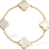   Vòng tay Van Cleef & Arpels Pure Alhambra vàng 18K, Mother of Pearl