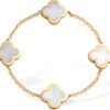   Vòng tay Van Cleef & Arpels Pure Alhambra vàng 18K, Mother of Pearl