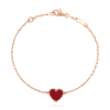   Vòng tay Van Cleef & Arpels Sweet Alhambra Heart vàng 18K đá Carnelian đỏ