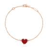   Vòng tay Van Cleef & Arpels Sweet Alhambra Heart vàng 18K đá Carnelian đỏ